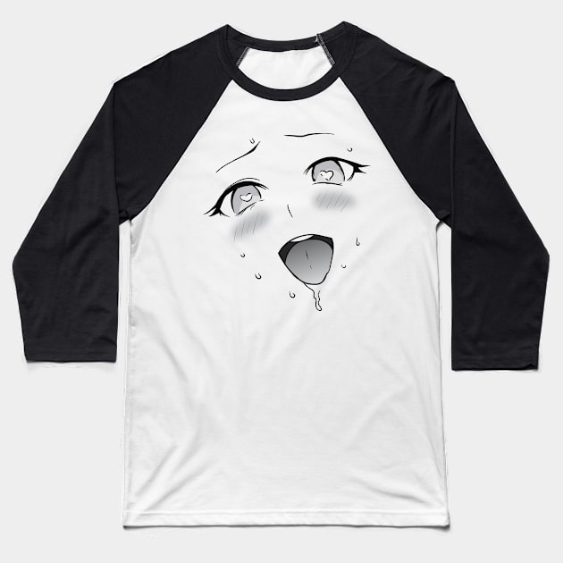 Ahegao Baseball T-Shirt by Bongonation